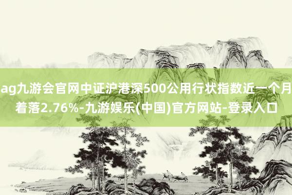 ag九游会官网中证沪港深500公用行状指数近一个月着落2.76%-九游娱乐(中国)官方网站-登录入口