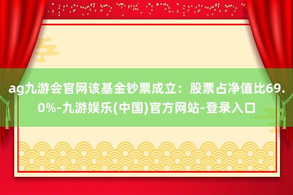 ag九游会官网该基金钞票成立：股票占净值比69.0%-九游娱乐(中国)官方网站-登录入口